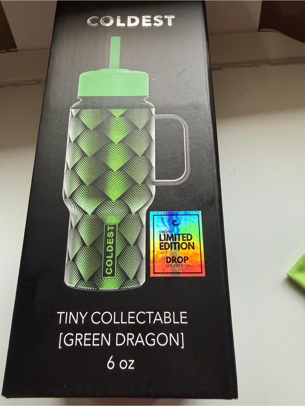 Coldest Tiny Collectable Green Dragon 6 oz Travel Tumbler